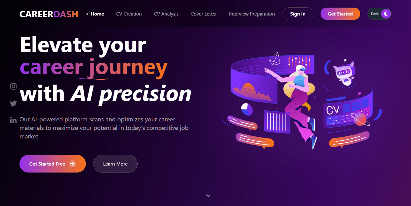 CareerDash Web App project screenshot
